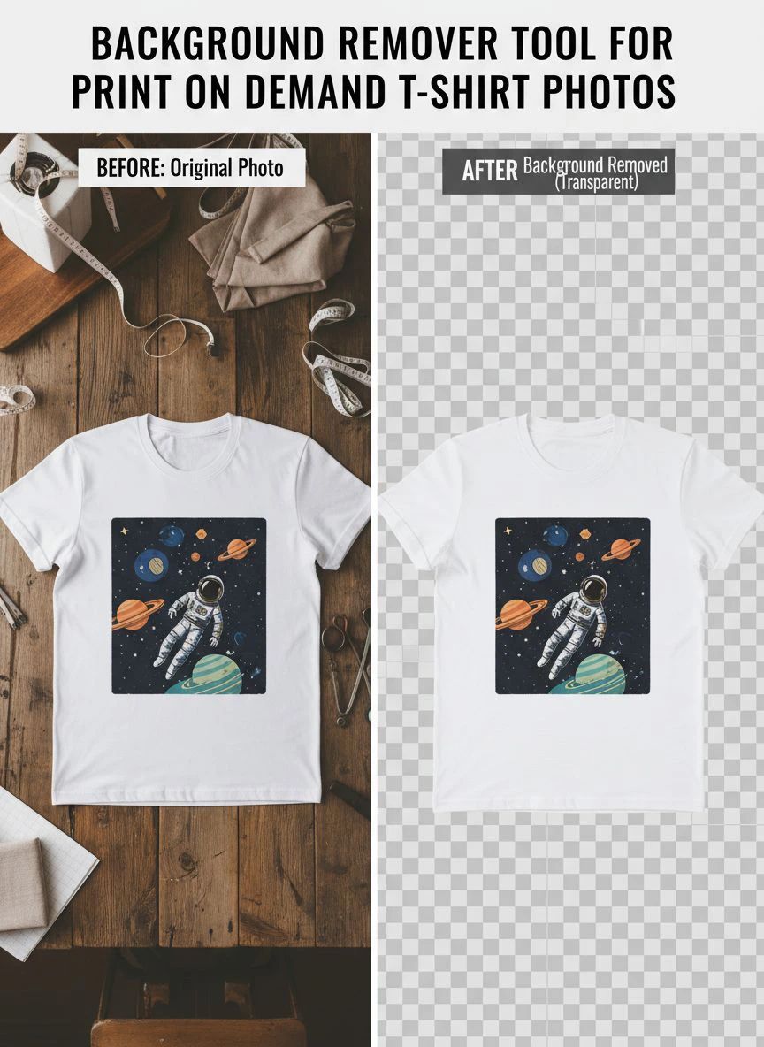 background remover tool for print on demand t shirt photos - Professional Guide